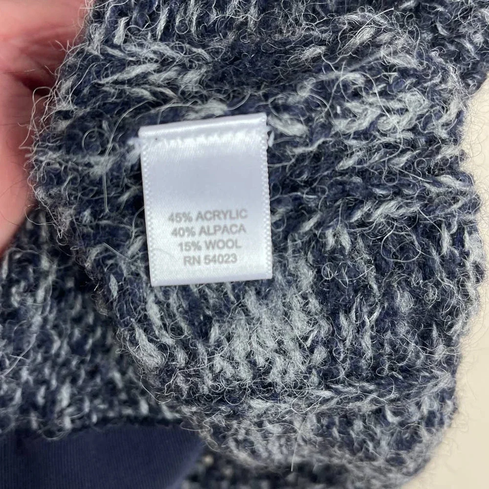 Banana Republic Womens Italian Yarn XS Sweater Vest Zip Up Blue Gray